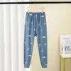 Calça de Algodão Puro Outono para Crianças Fortinhas Calças Quentes para Meninos Calça de Algodão de Fundo Largo e Solto Calça Única para Meninas Calça Pijama Forrada para Homens Fortinhos