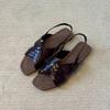 Zapatos de Mujer Hechos a Mano de Lujo Nicho Verano 2025 Sandalias Retro de Comercio Exterior para Usar al Aire Libre