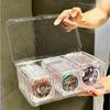 Caja de almacenamiento Yum de acrílico transparente con cubierta protectora individual de 5675 mm, insignia de cáñamo, soporte de exhibición de mijo periférico