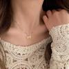 Collar pequeño de estilo coreano para hombre y mujer, con borlas de fritillaria, diseño elegante y combinable con todo, cadena de clavícula (2023)
