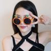 Fiesta de Cumpleaños Estilo Playa Hawaiana Lentes Naranjas Lentes Divertidos con Forma de Naranja para Niños Lindos