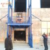 Escalera de carga tipo riel guía simple para taller, plataforma elevadora de carga industrial pequeña, escalera de carga con elevador hidráulico eléctrico.