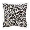 Funda de Almohada Corta de Felpa con Textura de Estampado de Leopardo Abstracto Cubierta de Almohada para Decoración del Hogar Funda de Cojín para Sofá de Sala de Estar