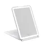 Fabricante Original Espelho de Mesa Portátil Flip-Top com Luz LED Dobrável Espelho de Maquiagem para Viagem com Luzes e Espelho de Quatro Lados
