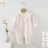 Mono de Algodón Puro para Bebé Estilo Primavera y Otoño Construcción Sin Costuras Traje de Gateo Clase A para Bebé Ropa Exterior de Manga Larga para Niños y Niñas