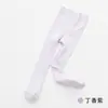 Meias de Outono para Meninas Alta Elasticidade Ponto Duplo Anti-Pilling com Pé Meias para Bebês Algodão Penteado Classe A Crianças Pequenas