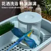 Caja de Baño para Pájaros Loro, Tina de Baño Panorámica Grande para Cacatúas y Periquitos, con Regadera y Sistema de Circulación de Agua
