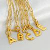 Europeu e americano novo aço inoxidável otbuckle inglês carta colar comutador versátil titânio letra clavícula fabricante de corrente em estoque