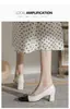 Otoño 2026 Nuevo Color Block Lazo Estilo Francés Zapatos de Salón Individuales para Mujer Punta Cuadrada Tacón Grueso Tacón Alto Temperamento Versátil Zapatos de Moda