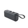 Nuevo Mini Cargador Portátil de Cápsula de Una Sola Celda con Carga Rápida y Cable Integrado, Fuente de Alimentación Portátil de 5000Mah