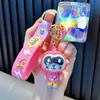 Llavero de oso electrochapado UV, muñeco de goma suave de dibujos animados, colgante para bolso, figura para máquina de garras de peluches, pequeño regalo