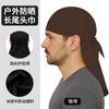 Gorra de Ciclismo de Verano sin Visera, Gorro Pirata de Lycra para Bicicleta de Carretera con Cola Larga Refrigerante, Turbante de Seda de Hielo de Color Sólido