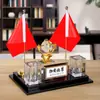 Enfeites criativos artesanato bandeira vermelha fortuna decoração de mesa de escritório presentes de inauguração de empresa nova loja