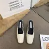 Estilo Coreano 2026 Primavera/Verão Nova Chegada Mules de Bico Fechado Salto Bloco Sandálias de Salto Alto Pretas para Uso Externo Sapatos Femininos