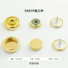 Set Dorado de Cuatro Botones de Tres Botones Metálicos para Accesorios de Ropa, Botones Redondos Ocultos Estilo Chanel para Chaquetas