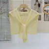 2026 Novo Estilo Xale de Tricô Fino de Seda de Gelo Vazado Combinado com uma Blusa e Saia, Usado sobre uma Camiseta, Cardigan Pequeno para Mulheres de Verão