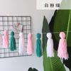 Decoración de estilo nórdico con flores para el hogar, decoración suave para habitación infantil, borla de lana de color macarrón, decoración colgante.
