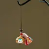 Fofo Desenho Animado Escultura em Madeira Castanha Alho Múltiplas Meninas Pingente Corrente de Celular Pingente de Bolsa com Borla Criativa Chaveiro