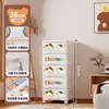Gabinete de Almacenamiento para Estudiantes de Dibujos Animados Transfronterizo Gabinete de Almacenamiento de Plástico con Cajones para Juguetes, Documentos y Artículos Varios Caja de Almacenamiento para Ropa de Bebé