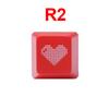 Teclado mecânico vermelho amor pixel coração tecla ESC tecla de direção teclas R1 transparente tecla enter tecla MAC