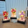 Ramo de Rosas Artificiales Flor Eterna, Regalo de San Valentín, Regalo de Cumpleaños, Adorno de Decoración para el Hogar, Venta al por Mayor Transfronteriza