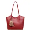 Bolso Tote Casual Simple Estilo Nuevo 2025 para Mujer, Bolso de Hombro Texturizado de Moda Otoño e Invierno, Bolso Grande de Capacidad para Viajes Diarios