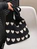 Bolsa de punto nueva transfronteriza, bolsa de axila, nueva bolsa de axila tejida a mano de lana de verano, bolso de hombro Love