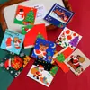 Tarjetas de Felicitación Navideñas Transfronterizas, Tarjetas Creativas de Decoración Festiva para Nochebuena, Tarjetas Plegables para Regalo, Materiales para Cabezales de Tarjetas