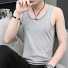 Camiseta interior de verano con estampado para hombre, informal, para jóvenes y mediana edad, deportiva, sin mangas