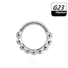 Aro Nasal en Forma de Corazón F316 Transfronterizo, Aro Sin Costura de Aleación de Titanio Pulido, Piercing de Moda Personalizado para Septum Nasal