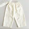 Valle del Viento 2026 Otoño Nuevo Estilo Coreano Alta Calidad Pantalones Casuales de Algodón de Color Sólido para Niños Pantalones Holgados Tipo Hoz para Niños