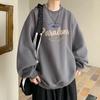 Moletom vermelho vinho Masculino Inverno oversized Sem Capuz Roupas Primavera e Outono 2024 Nova Marca de Moda Jaqueta Pesada Americana