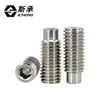 Tornillo prisionero de hexágono interior con cabeza avellanada de acero inoxidable 304, tornillo de máquina métrico GB79, tornillo sin cabeza métrico
