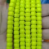 Vidro Cristal Imitação Jade Cor Sólida Não Desbota 6*8mm Contas Espaçadoras Semi-Acabadas Acessórios para Pulseira Colar DIY Acessórios Atacado