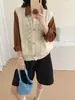 Colete Cardigan de Tricô Vazado Estilo Coreano, Novidade Outono e Inverno 2026, Versátil para Camadas, Sem Mangas, para Mulheres