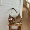 Bolsa balde retrô estilo coreano para mulheres, nova coleção outono/inverno 2026, bolsa de ombro moderna e minimalista, bolsa transversal de nicho para o dia a dia