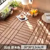 Piso de Madera Plástica Terraza Jardín Autocolocable Exterior Autoensamblable Balcón Patio Renovación Impermeable Anticorrosivo Piso sin Mantenimiento