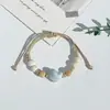 Pulsera de Cerámica Jingdezhen Nueva Pulsera de Cerámica China Joyería Estudiante Estilo Tíbet Cuerda Trenzada a Mano Puesto Regalo para Estudiante