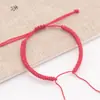 Estilo simples nó de rei kong corda de mão produto semiacabado pulseira trançada homens e mulheres ano do zodíaco corda vermelha casal pode usar contas fivela de paz