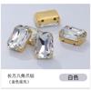 Venda Quente Transfronteiriça Retangular Octogonal Garra Inferior Dourada Diamantes Roupas Joias Pulseira Acessórios Feitos à Mão com Furos Strass Mahjong Costurados à Mão
