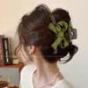 Pinza de garra con lazo de estampado de leopardo marrón para mujer, pinza de tiburón estilo Maillard para recogidos, accesorio para el cabello de otoño e invierno