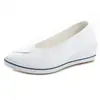 Zapatos de enfermera de una palabra tacón de cuña zapatos de mujer zapatos de tela del viejo Pekín zapatos de trabajo para esteticista zapatos de una sola capa para mujer con suela de aumento abultada
