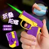 Zb062 Spinner Plegable para Punta del Dedo de Celebridad de Internet Regalo para Aliviar el Estrés para Novio Encendedor Inflable a Prueba de Viento Llama Roja Venta al por Mayor