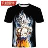 Camiseta de manga corta con estampado 3D de Dragon Ball Saiyans para estudiantes de secundaria, ropa genial para niños grandes