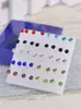 Una Caja de Pendientes de Plástico con Strass para Perforación de Oreja, Adecuados para Hombres y Mujeres, Estilo Coreano, Pendientes Pequeños Elegantes, Joyería para Toda la Oreja, Barras para Oreja 2026