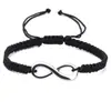 Pulseira ajustável de liga metálica simples com 8 letras, estilo europeu e americano, sucesso de vendas transfronteiriças, pulseira da amizade para casais.