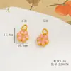 Accesorios DIY Flor de Estrella de Cinco Puntas Flor de Melocotonero Flor de Cerezo Pequeña Colgante Pulsera Collar Accesorios Colgantes Rosa