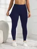Pantalones de Yoga Transfronterizos Estilo Europeo Nuevos Populares Pantalones de Fitness para Deportes al Aire Libre Levanta Glúteos Leggings Ajustados de Cintura Alta para Mujer