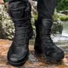 Botas de Combate Super Ligeras para Hombre Piel de Vaca Impermeables Zapatos de Senderismo Deportivos Transpirables Botas Tácticas del Desierto para Exteriores Senderismo Entrenamiento Venta al por Mayor