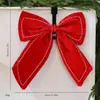 Pingente de Laço Grande de Natal Decoração de Tecido de Natal DIY Pingente de Laço para Árvore de Natal Decoração de Janela